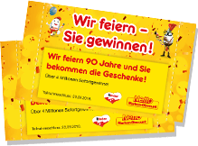 Wir feiern - Sie gewinnen
